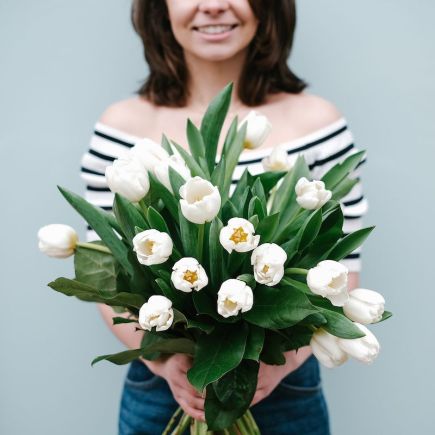 Ramo tulipanes blancos